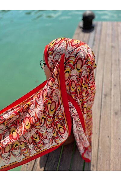 DELMARVOGUE Colorful Eyes Shawl | Fire