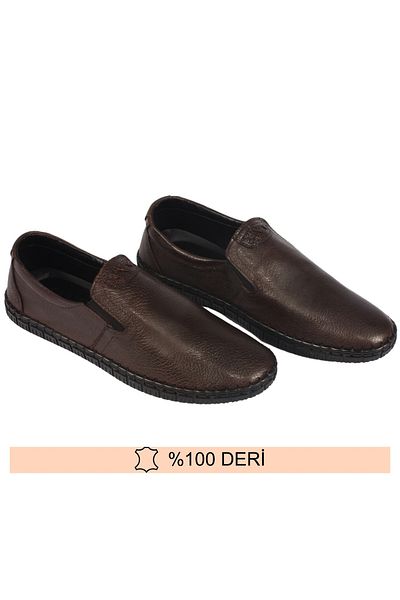 FINE Genuine Leather Brown Flexible Comfortable Summer Men's Shoes 40-44