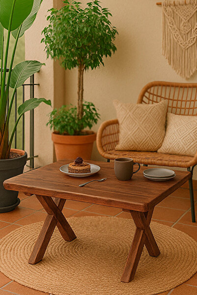 Grootland Orta Sehpa Ahşap Bahçe / Balkon Masası 73x50cm