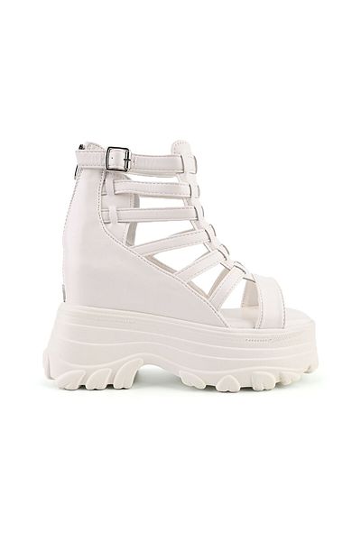 Tmall Women's Sandals, with Platform, Made of Eco-Suede Leather, sa11, white