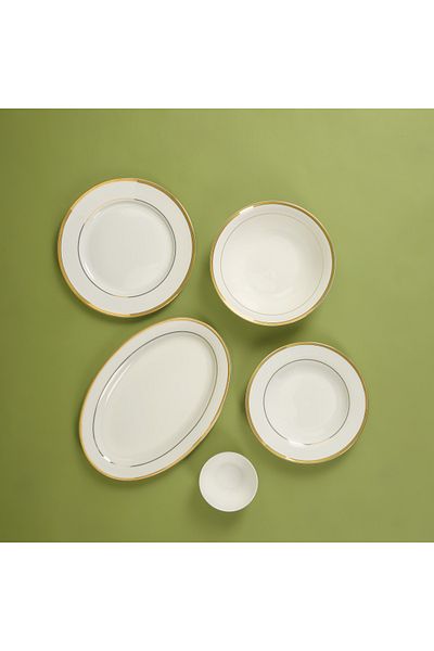 ROYALFORD Roylford 20pcs Chip Resistant Dishwasher Safe Freezer Safe Porcelain Dinner Set Rf10490