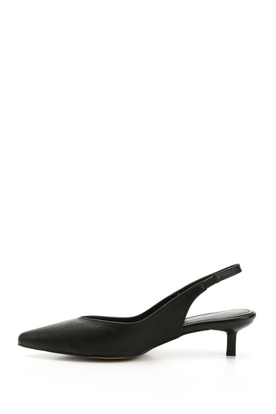 GÖNDERİ(R) Women/Girls Black Short Thin Heeled Slingback Shoes