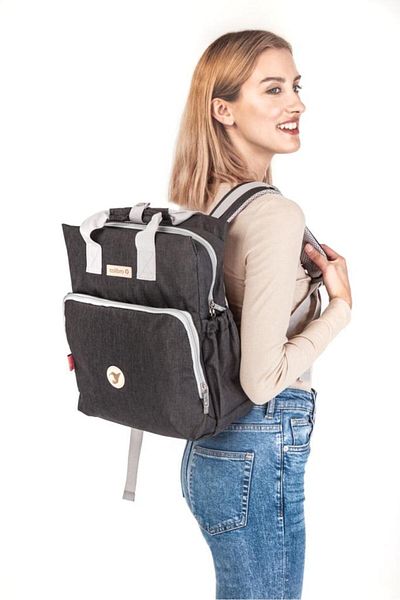 Colibro Geanta Bebelusi Rucsac Colibro POP pentru mama sau tata, atasabila de carucior, Negru
