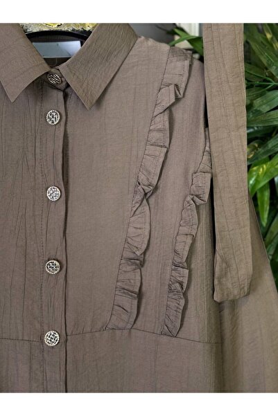 bergibo New Season Tetture Two Women's Strawberry Fabric - Ruffle Shirt Pants Bottom Top Set