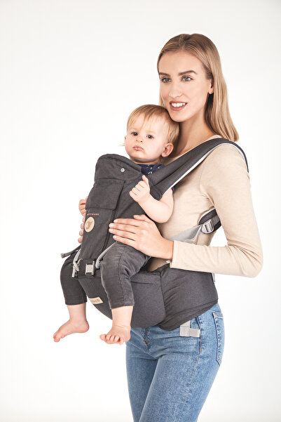 Colibro Colibro Honey 6-in-1 ergonomic baby carrier with removable seat, Dark gray