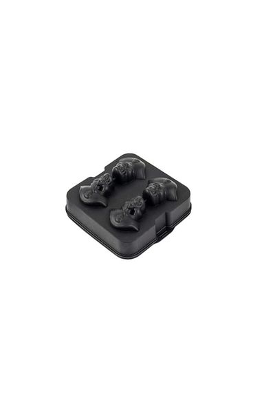 M8Shopping Set of 2 M8C ice cube trays, silicone, black, 15 x 15 x 5 cm