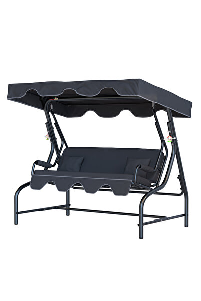 Shey Dubai 3 Kişilik Bahçe Salıncağı Balkon Teras Salıncak 200 Cm