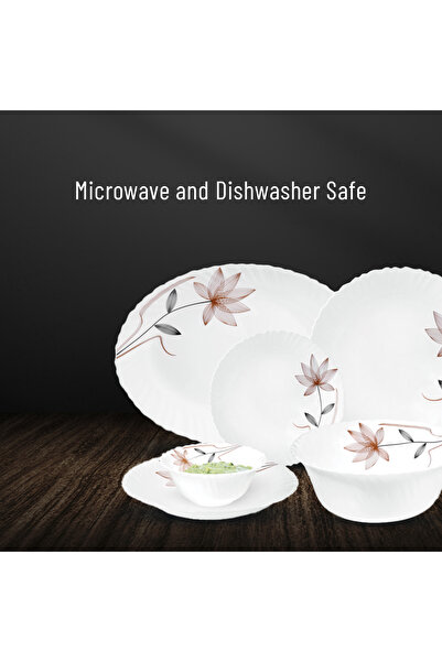ROYALFORD 18pcs Opalware Dinner Set Rf12686 Dishwasher-safe, Freezer And Microwave Safe