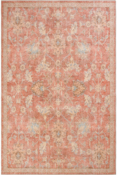 Cool Halı Private Turuncu Eskitme Vintage Halı Etnik Desen Otantik Dokuma Şönil Halı Yıkanabilir Salon Halısı