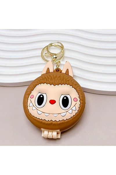 Choice B Kawaii Labubu The Monsters Zimomo Mococo Comb Mirrors Cartoon Keychain Cute Portable Air Cushion.
