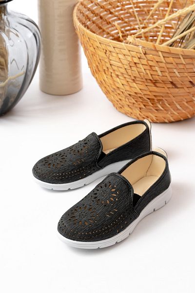 Slipcat Women's Laser Cut Casual Shoes Mother Work-Office Orthopedic Daily Ballet Shoes