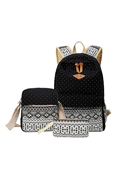 HALAMODO مجموعة حقيبة ظهر مدرسية للسفر مكونة من 3 قطع متعددة الألوان