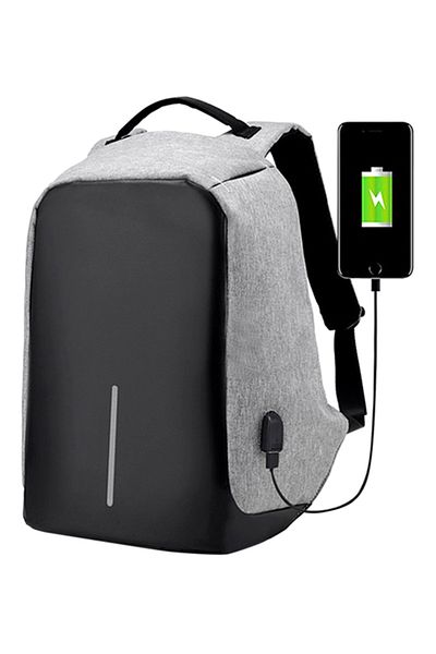 HALAMODO Multifunction USB Anti-Theft Backpack Black/Grey