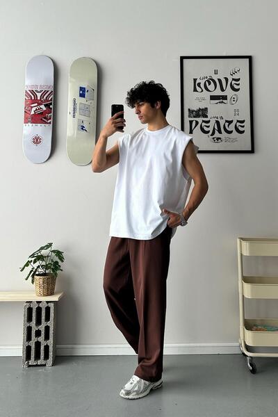 Flaw Wear Old Money - Relaxed Fit Brown Trousers
