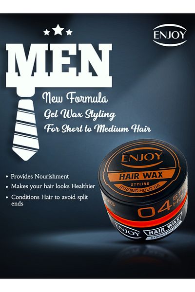 Enjoy Hair Wax 04 Cream – Strong Hold & Natural Shine, No Stickiness, Easy Styling (150 ml)