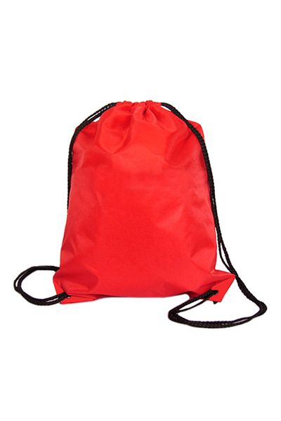HALAMODO Nylon Drawstring Outdoor Backpack Red
