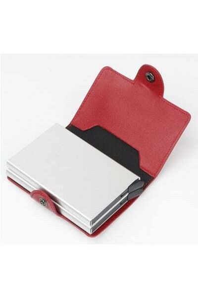 HALAMODO Anti Theft Automatic Smart Card Holder Red