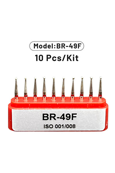 Choice10 BR-49F AG 1 Box Dental Diamond Burs Drill for High Speed Handpiece D...