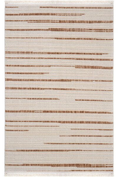 Cool Halı Jerry 01 Kahve Krem Halı Yolluk Bukle Oturma Odası Halısı Yumuşak Dokulu Antre Hol Halısı