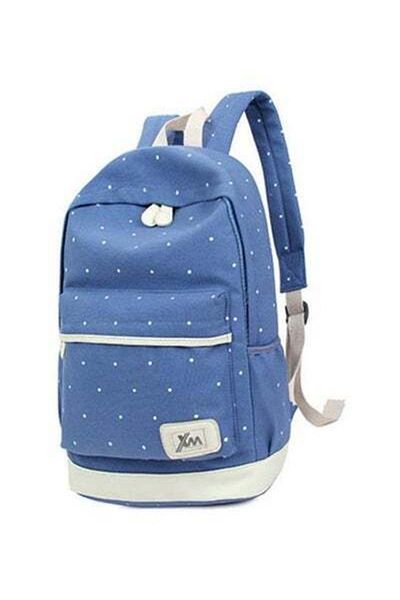 HALAMODO 3-Piece Backpack Set Blue/White