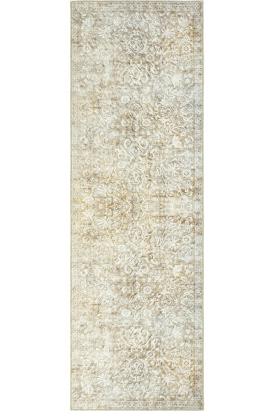 Cool Halı Private Yeşil Yolluk Eskitme Otantik Antre Hol Koridor Halısı Vinta...