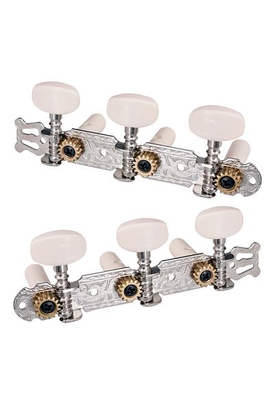 Choice 2pcs 3R3L Classical Guitar String Tuning Pegs Keys Tuners With White Button Durable Guitar Tuning...