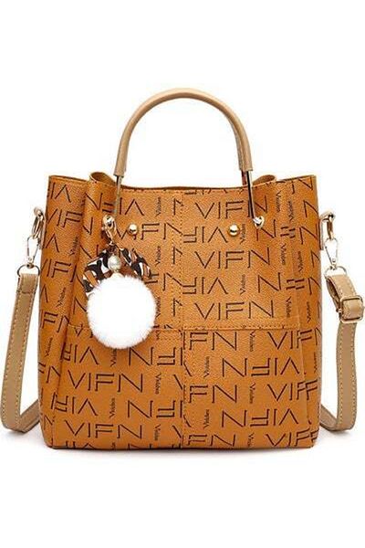HALAMODO 3-Piece Casual Shoulder Bag Set Dark Yellow