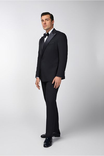 Kiğılı Oversize Extra Comfortable Fit Pointed Collar Double Breasted Tuxedo & Groom Suit