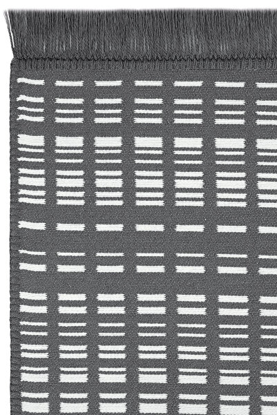 Cool Halı Lovely Dark Gray Kilim Carpet Double-Sided Machine Washable Summer Rug Kitchen Balcony Bathroom Rug