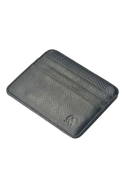 HALAMODO Leather Card Case Holder Black