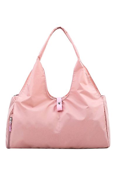 HALAMODO Elegant Metallic Finish Shoulder Bag Pink