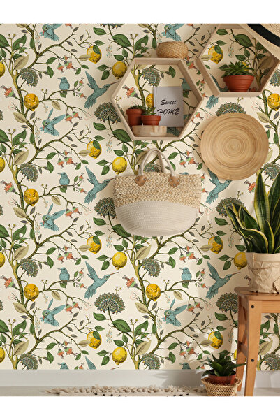 choice2 QZ-40500-604-XM ​​قطعة واحدة نباتات ليمون، أزهار، طيور طنانة، نمط حدي...