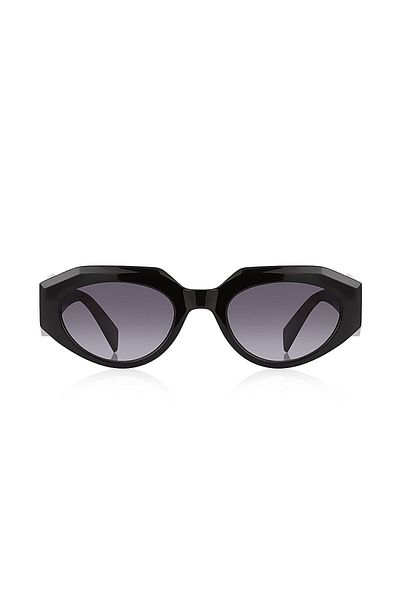 Kinary Unisex Sunglasses Black Shiny 1039