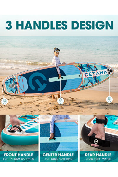 CETENA 205 KG KAPASİTELİ 11'6*35''*6'' Board Şişme Sup Board/Stand Up Paddle Board 351x89x15 Sörf