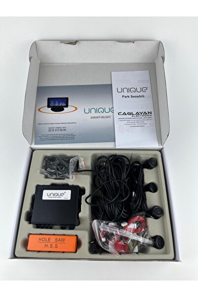 Unique LCD EKRANLI PARK SENSÖR  19MM MAT SİYAH SENSÖR UYUMLU
