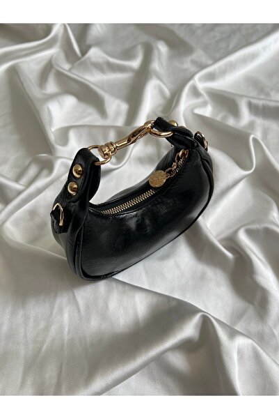 EBROU Baby Model Hand and Women's Shoulder Bag Black