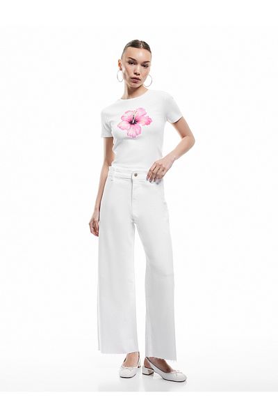 Koton White Women's Jean Pants 5Sal40007Mw
