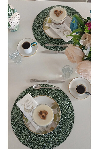 Rose Amerkan Servis Yeşil 6 Kişilik