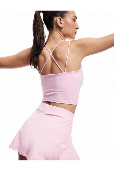 Koton Leaf Strap Sports Crop Tank Top