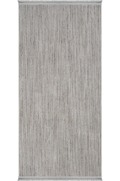 Cool Halı Olinda 1105 Gri Mutfak Halısı Uzun Yumuşak Bukle Dokuma Tezgan Önü Leke Tutmayan Iskandinav Yolluk