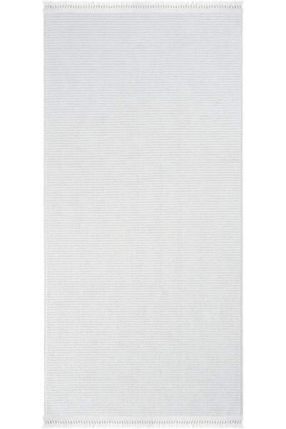 Cool Halı Olinda 1101 Beyaz Mutfak Halısı Yumuşak Bukle Dokuma Tezgah Önü Leke Tutmayan Iskandinav Yolluk Halı