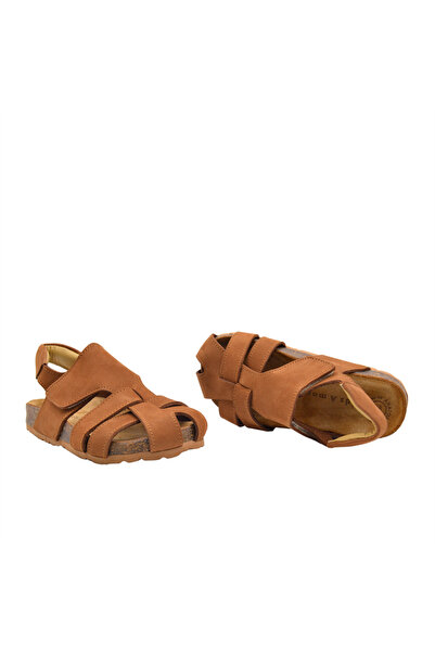 kids A more Arezzo Unisex Leather Children's Sandals Brown