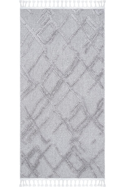 Cool Halı Palazzo Gri Mutfak Halısı Yumuşak Bukle Dokuma Tezgah Önü Leke Tutmayan İskandinav Kabartmalı Halı