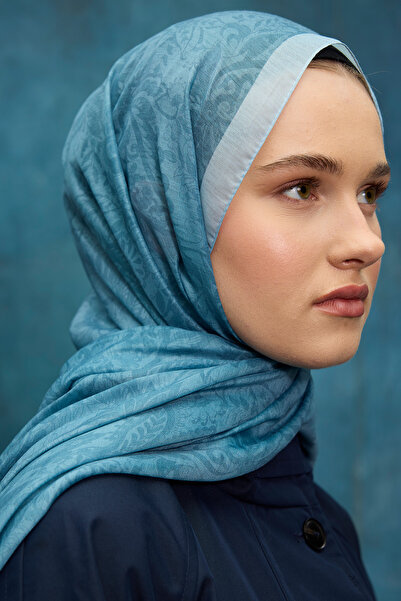 cs camellia scarf Reflection Soft Shawl - Μπλε