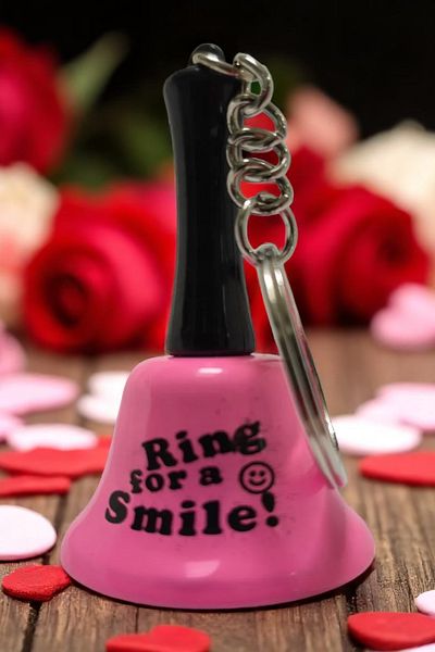 Land of Souvenir Message Bell with Metal Keychain
