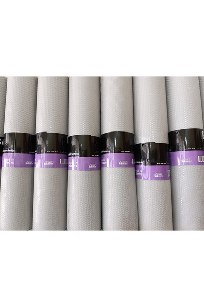 wiesmann 45cm X 10 Metre Gri Raf Örtüsü Dolap Ve Çekmece Içi Kaymaz Kaydırmaz Yuvarlak Veya Kare Desen Örtü