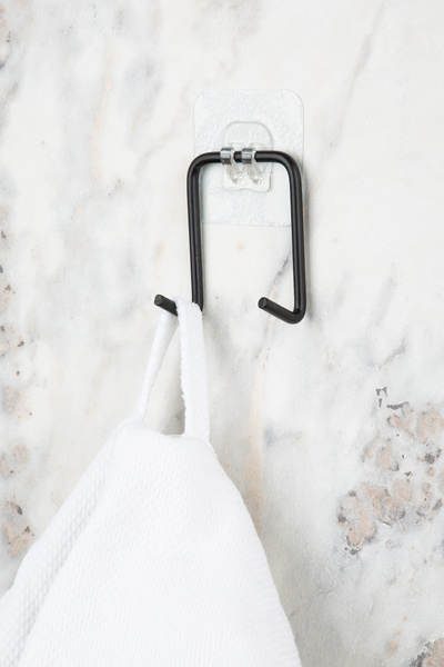 MultiStore Yapışkanlı Çift Kancalı Banyo Mutfak Askısı Metal Askılık Duvar As...