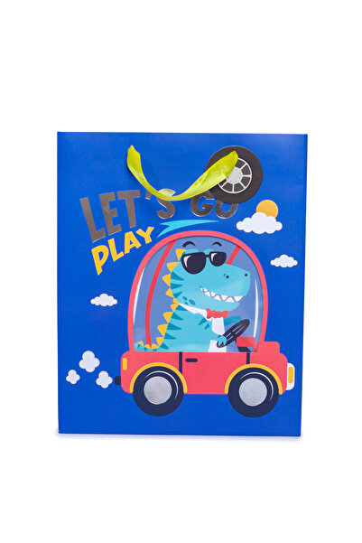 Sarkap Home Özel Tasarım Mavi Araba Model Hediyelik Karton Çanta