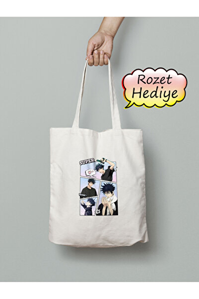 Akumastik حقيبة يد Jujutsu Line Megumi Fushiguro Anime Bezeği مقاس 35 × 40 سم