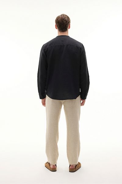 Mudo Straight Fit Tie Linen Pants
